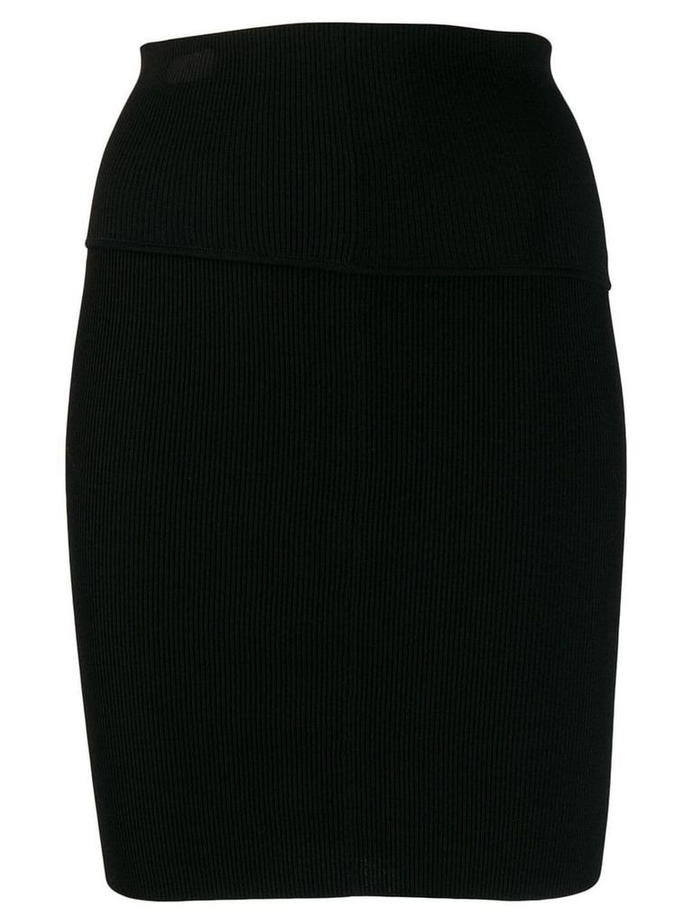 Helmut Lang short ribbed skirt - Black