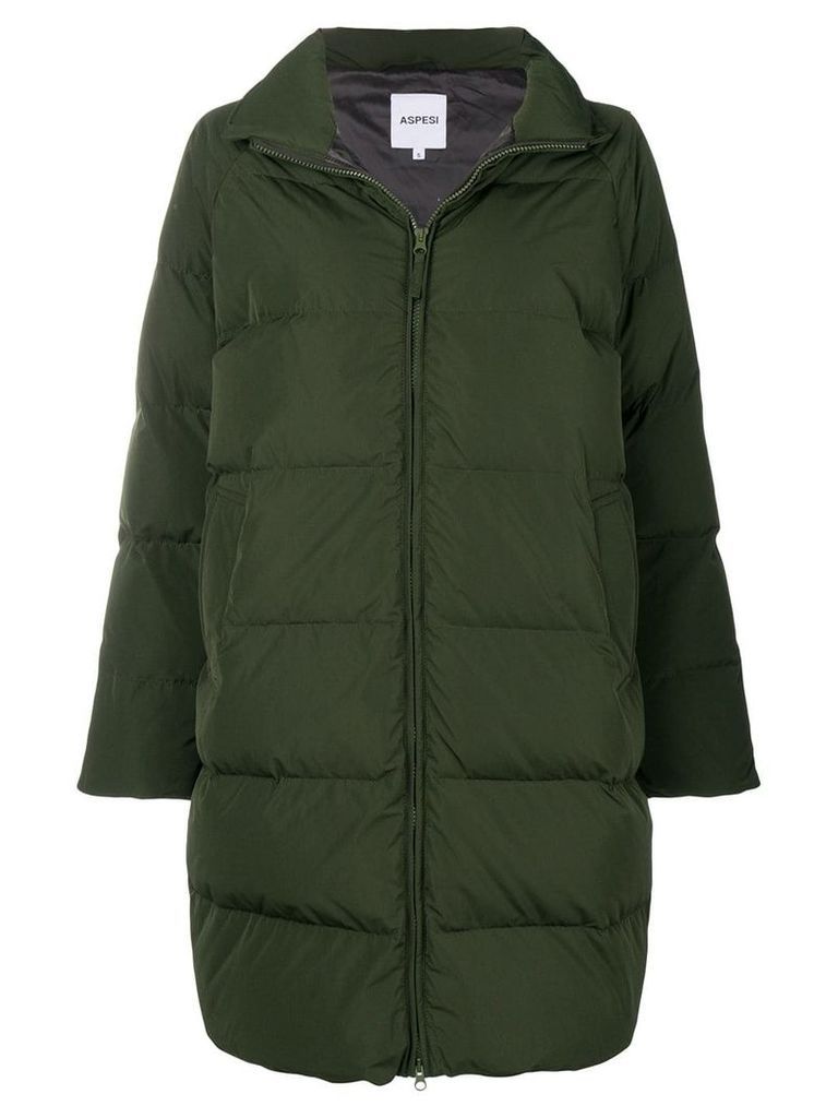 Aspesi zipped oversized padded coat - Green