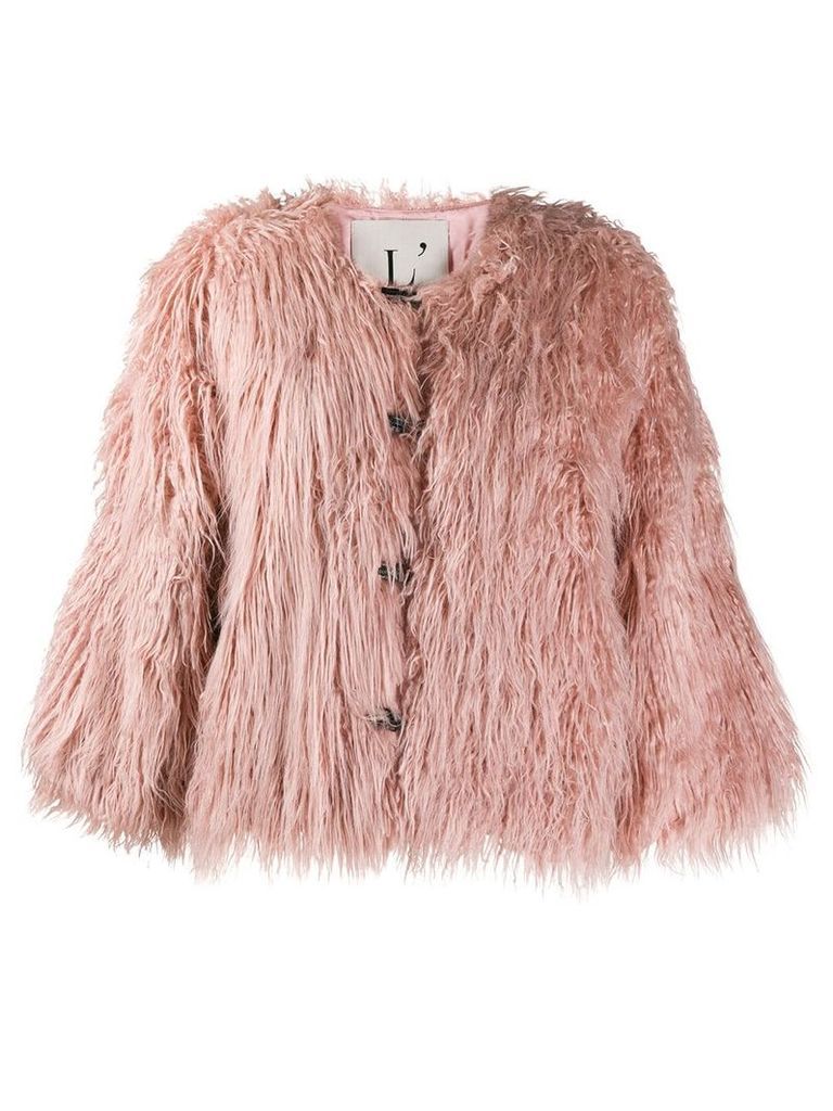 L'Autre Chose faux-fur short jacket - PINK