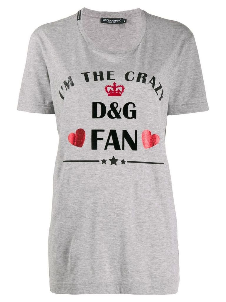 Dolce & Gabbana oversized slogan t-shirt - Grey