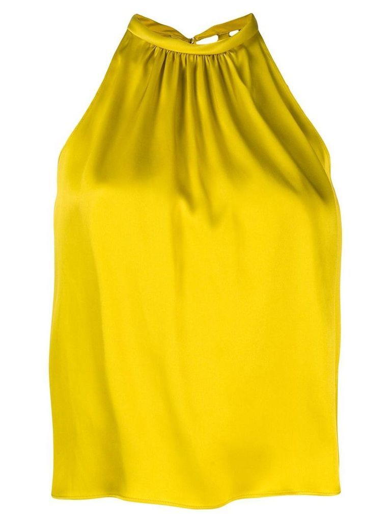 Aspesi pleated halter top - Yellow