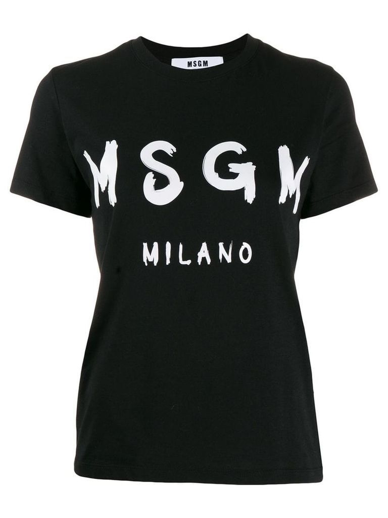 MSGM logo printed T-shirt - Black