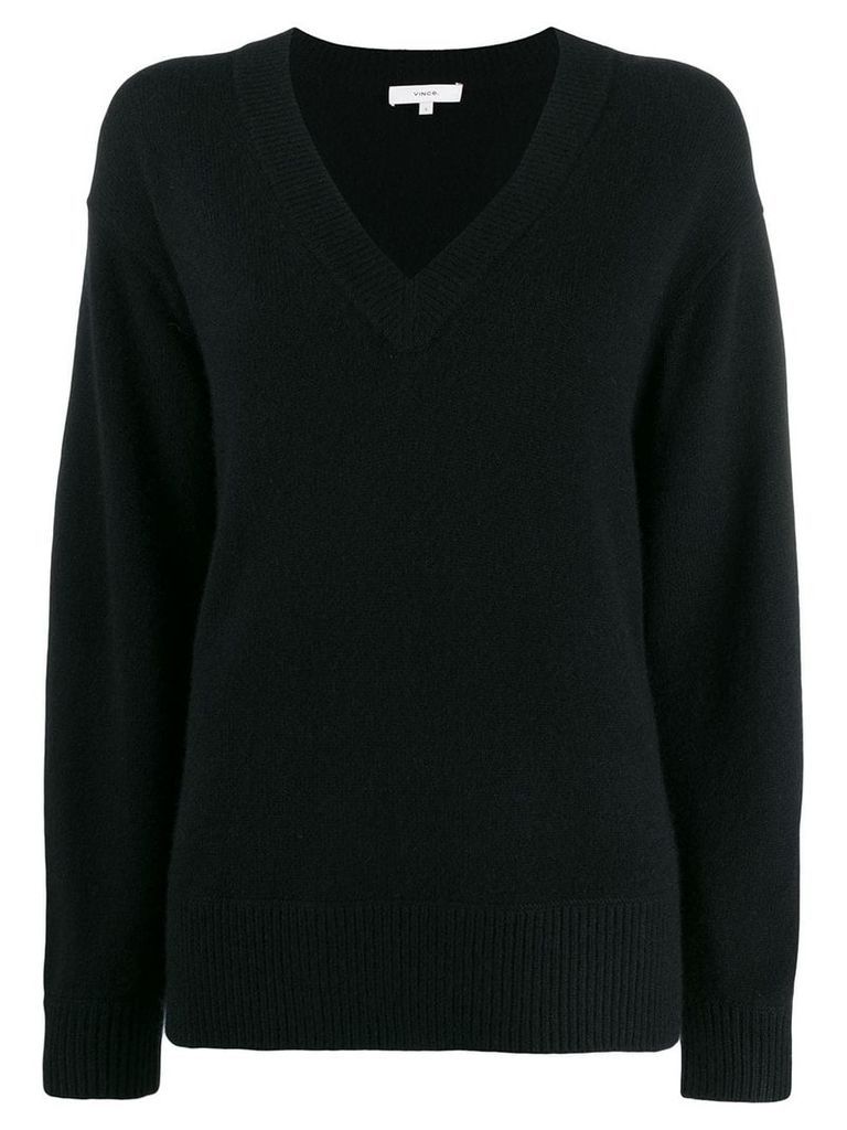 Vince oversized long-sleeve sweater - Black