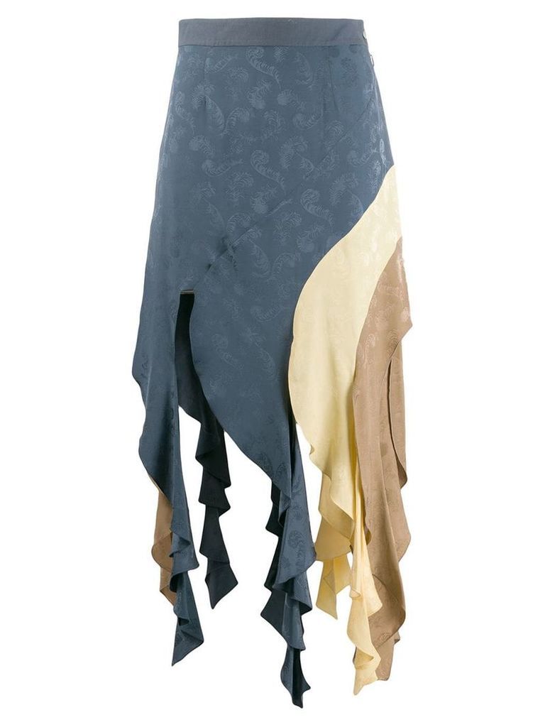 Loewe asymmetric curl skirt - Blue