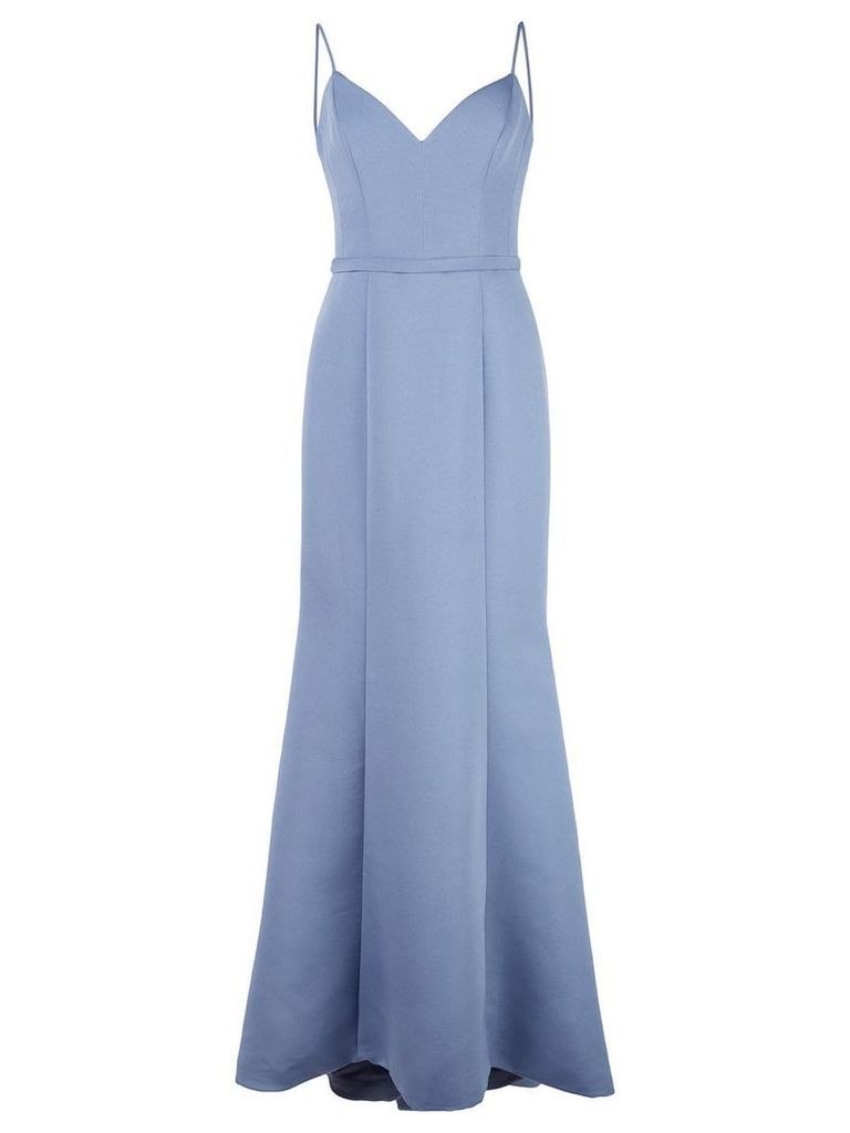 Amsale fishtail hem gown - Blue