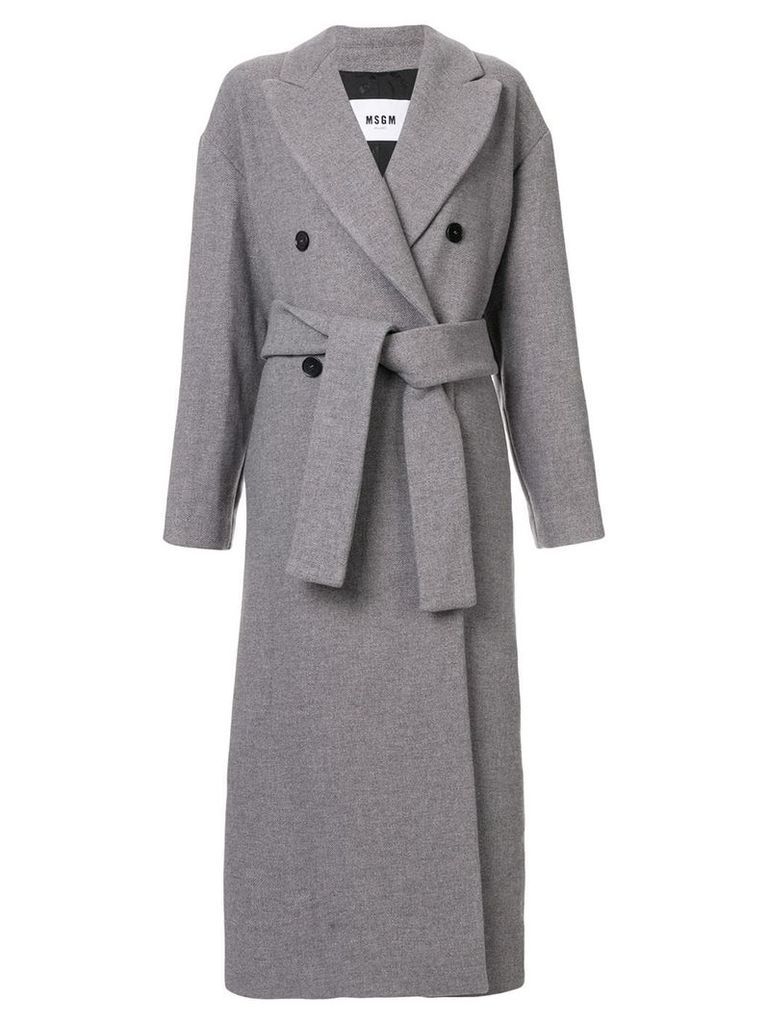 MSGM double-breasted coat - Grey