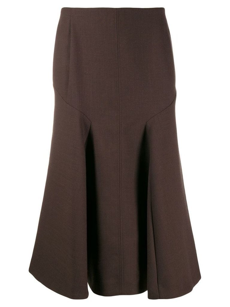 Joseph midi curved skirt - Brown