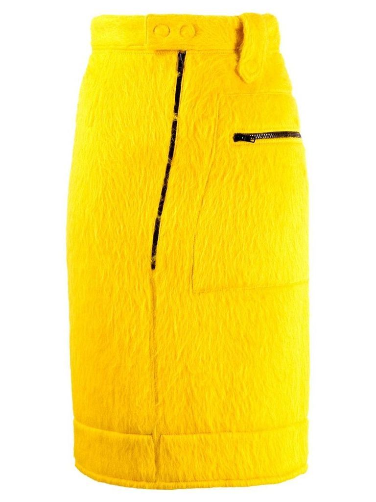 Kwaidan Editions asymmetric pencil skirt - Yellow