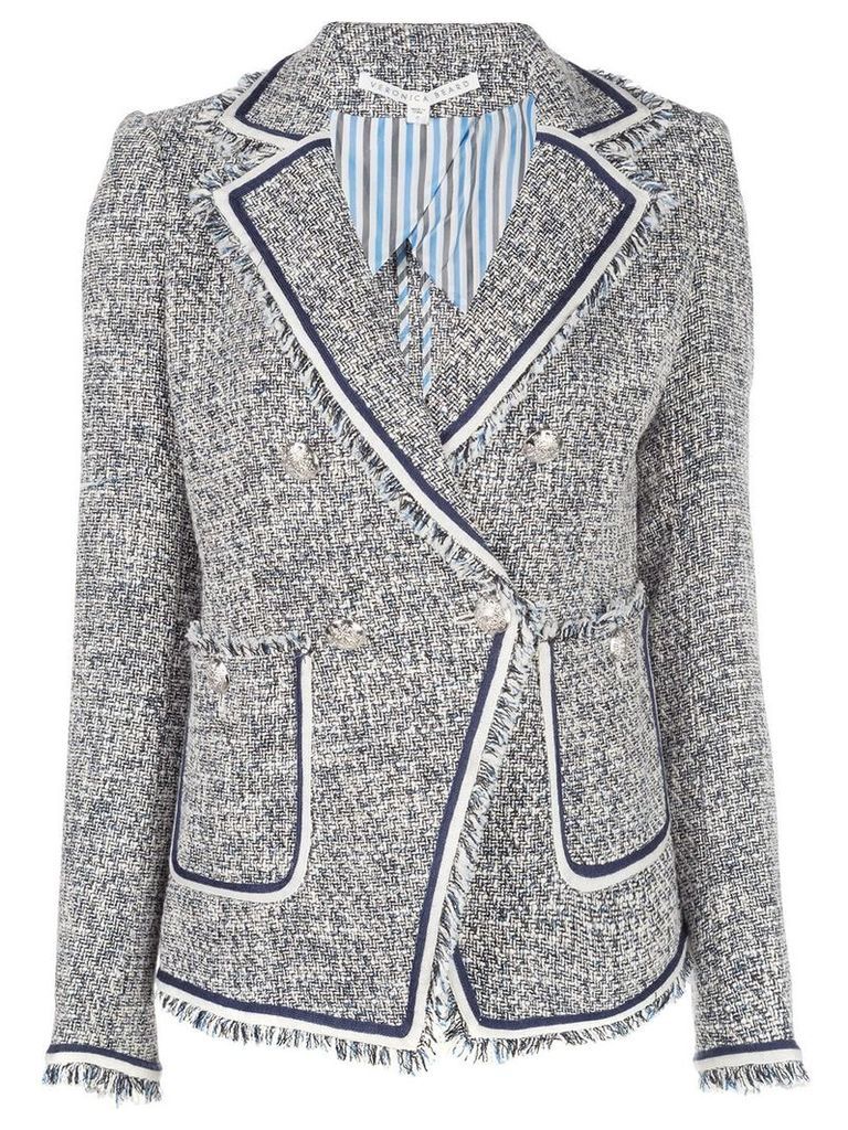 Veronica Beard fitted tweed jacket - Blue