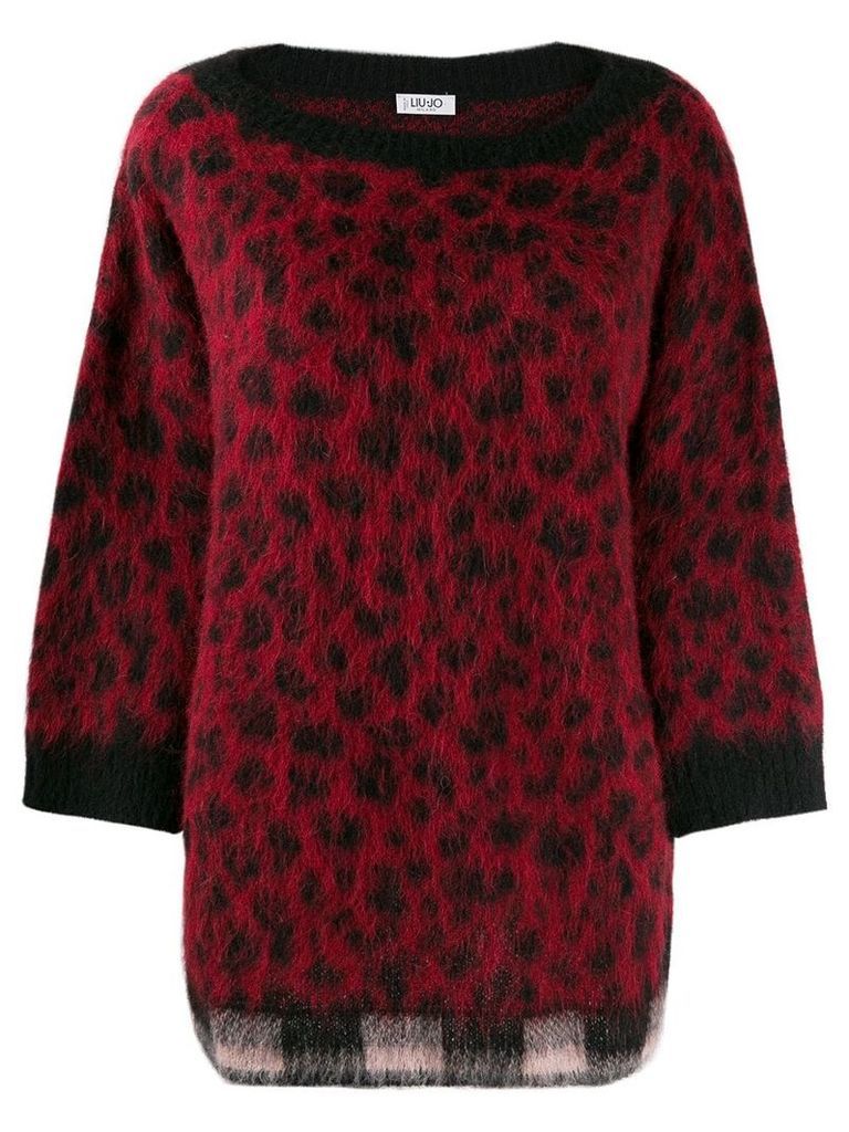 LIU JO leopard print jumper - Red
