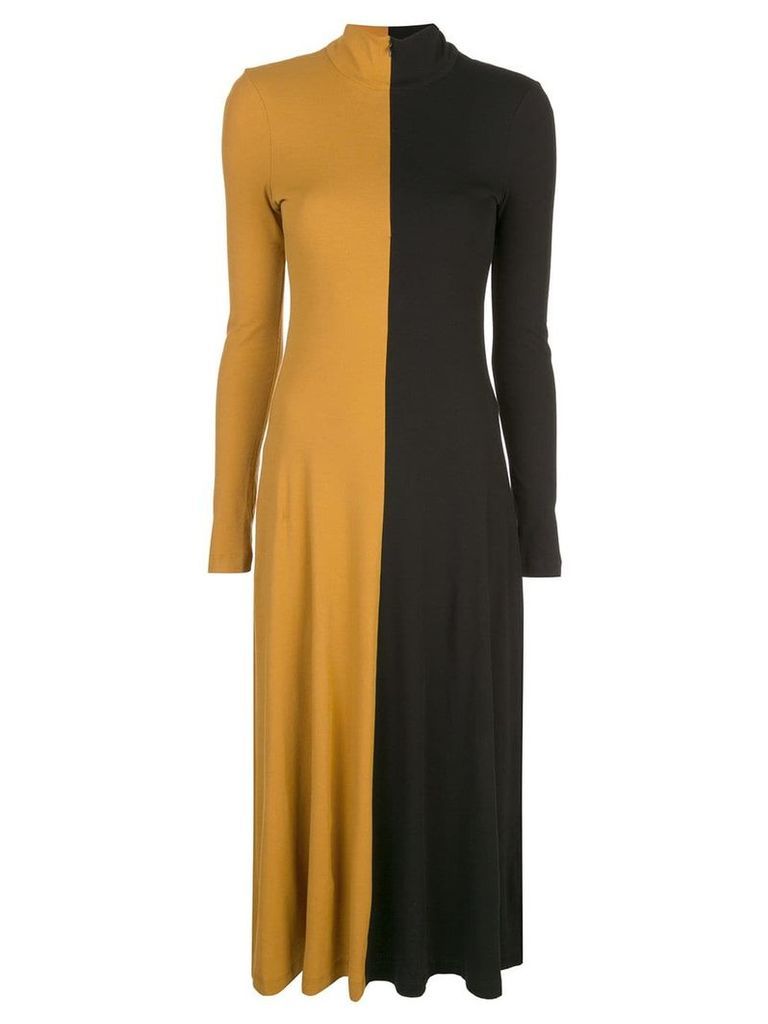 Rosetta Getty two-tone jumper dress - Brown