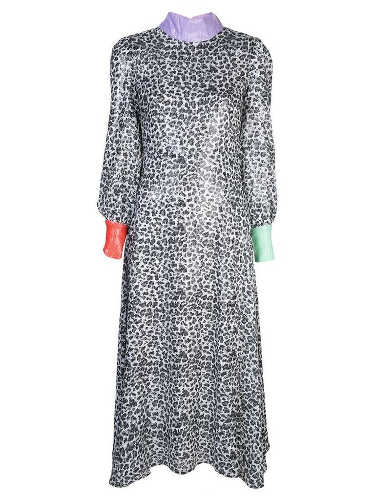 Olivia Rubin leopard print shift dress - Grey