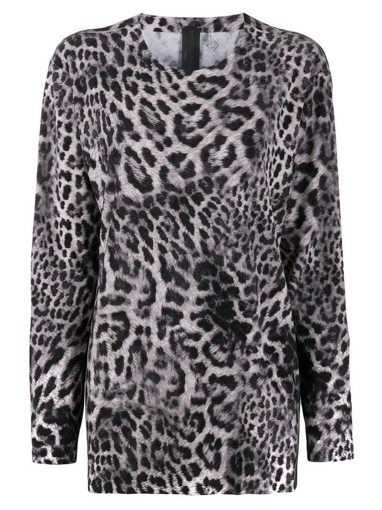 Norma Kamali leopard print blouse - Grey
