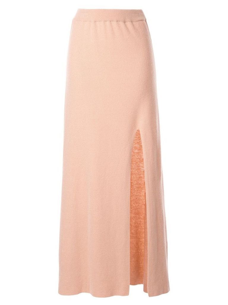 Nanushka Paak A-line skirt with slit - ORANGE