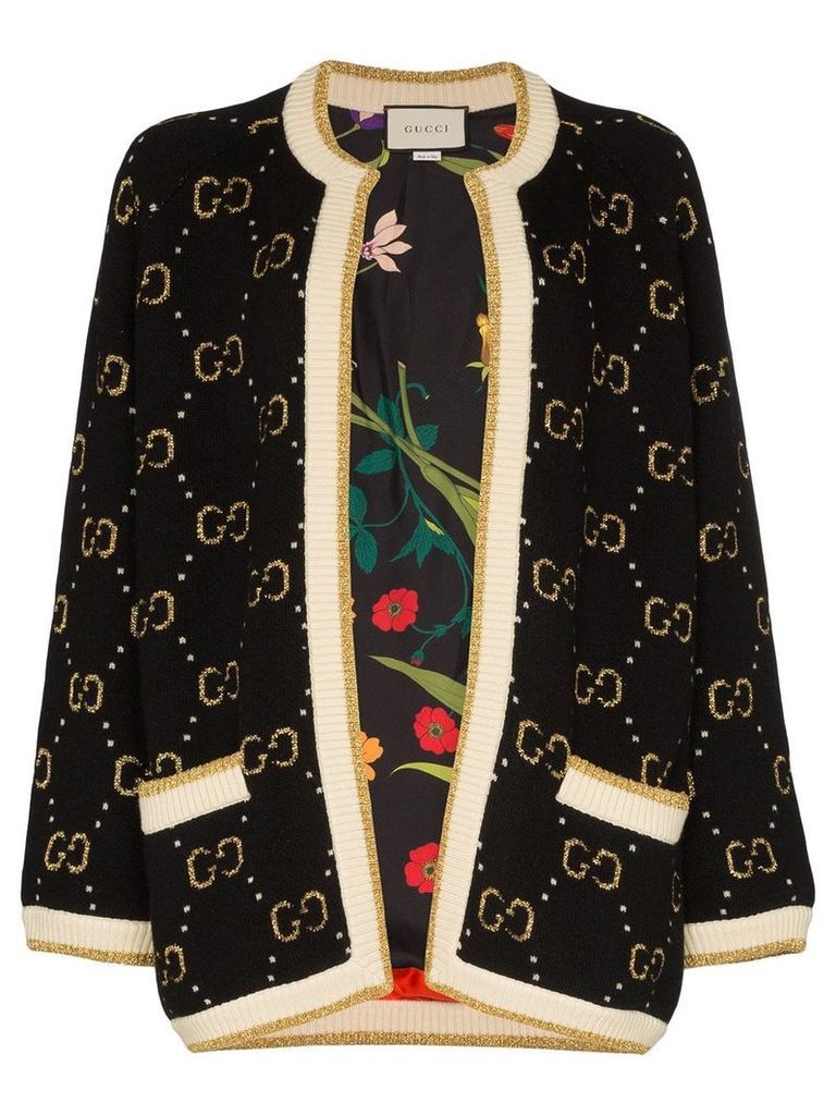 Gucci GG pattern knit cardigan - Black