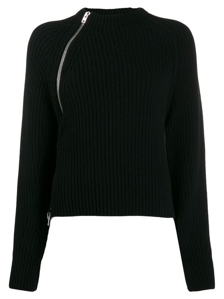 MRZ side zip detail sweater - Black