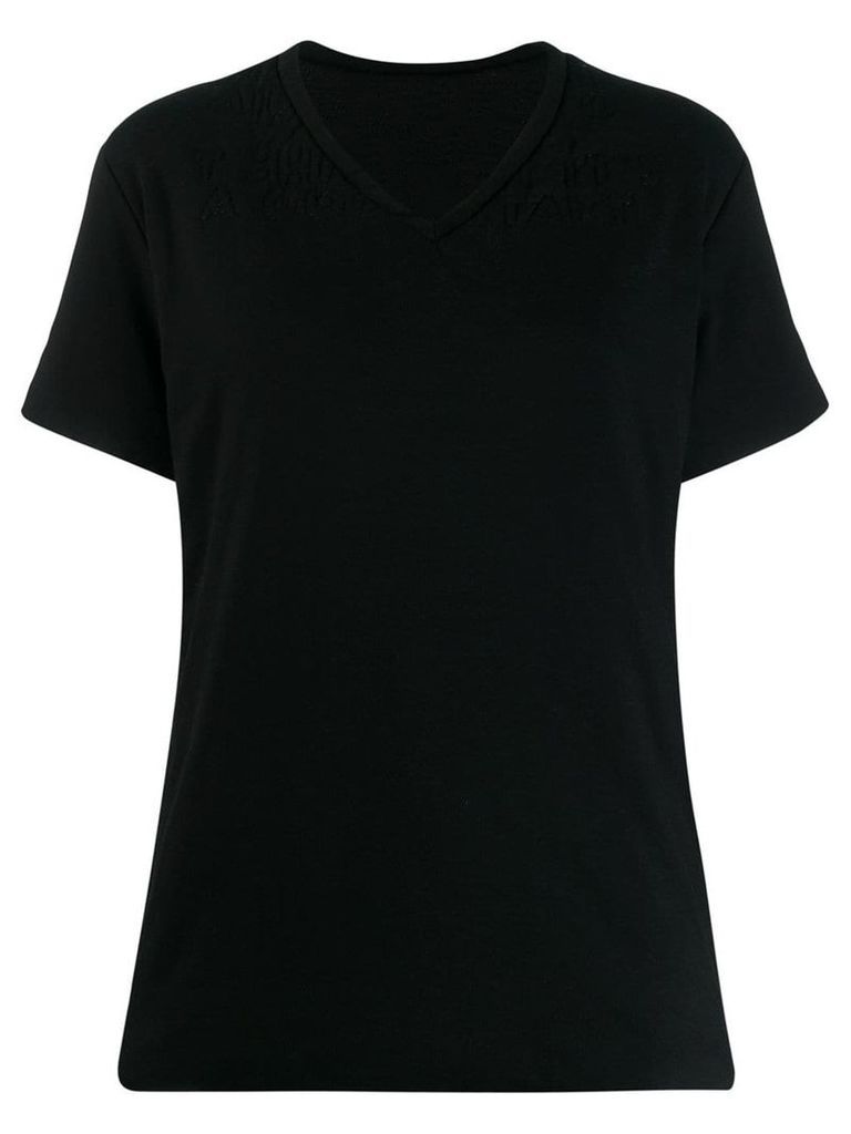 MM6 Maison Margiela padded stitched logo T-shirt - Black