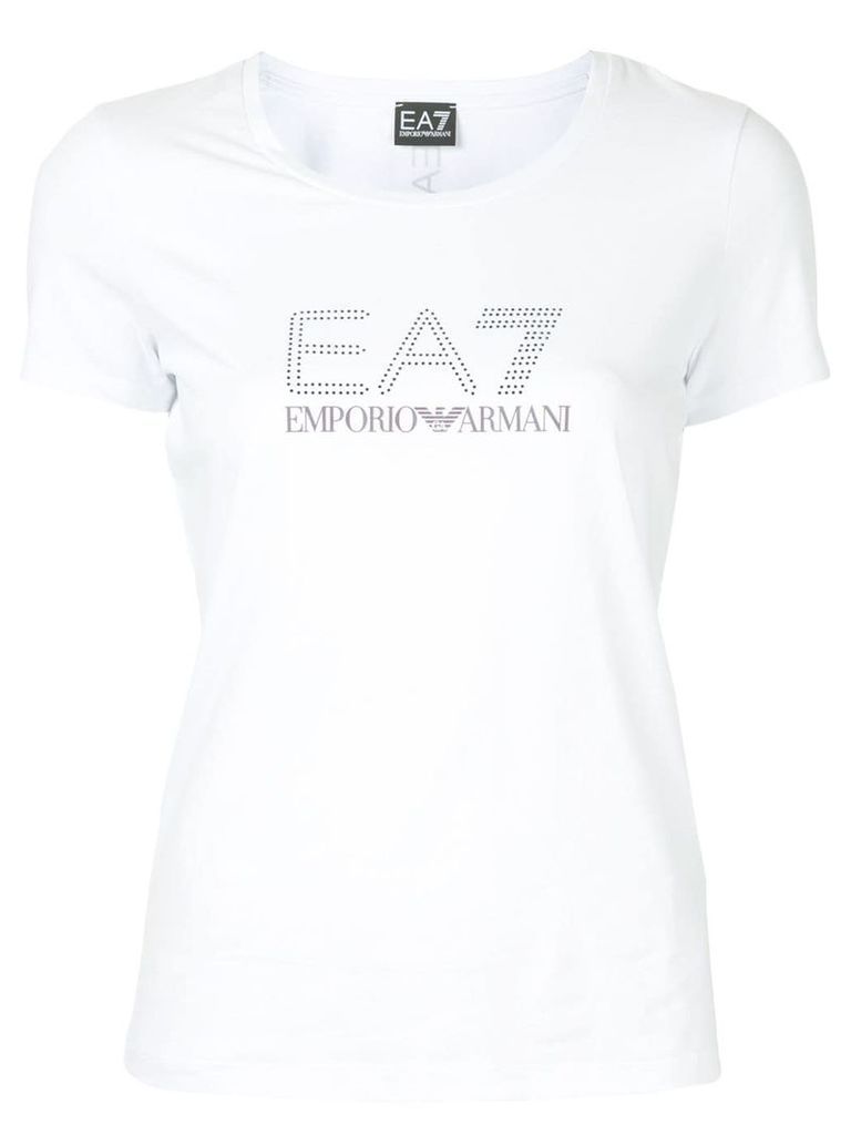Ea7 Emporio Armani pearls logo T-shirt - White