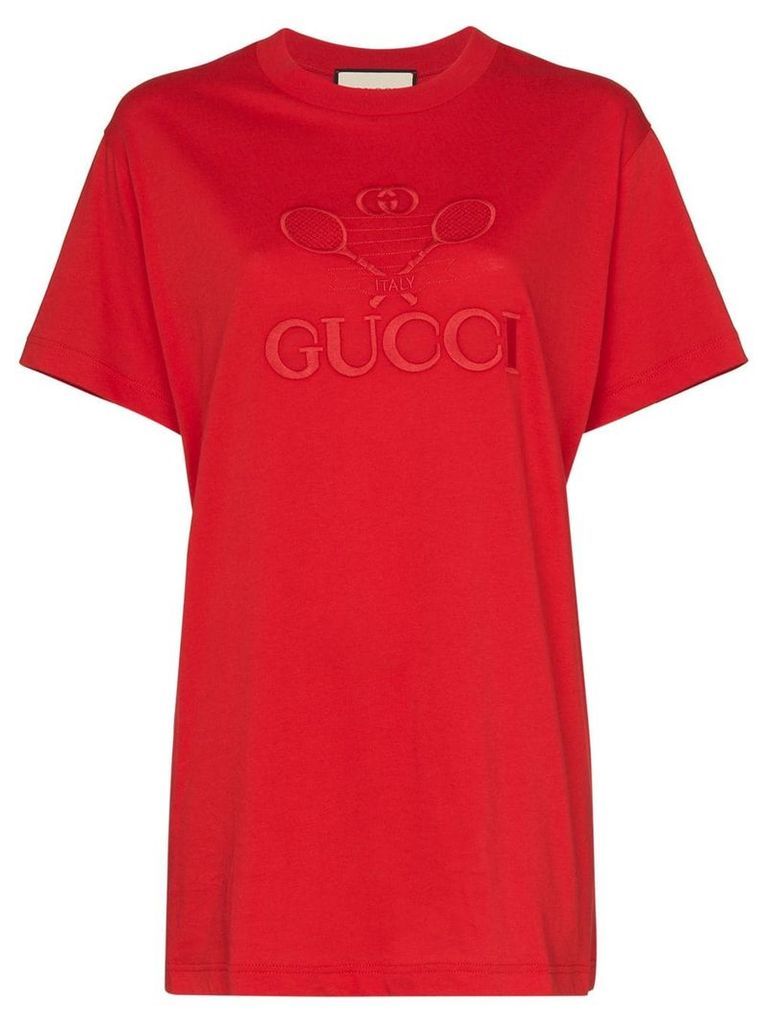 Gucci Tennis Logo embroidered T-shirt