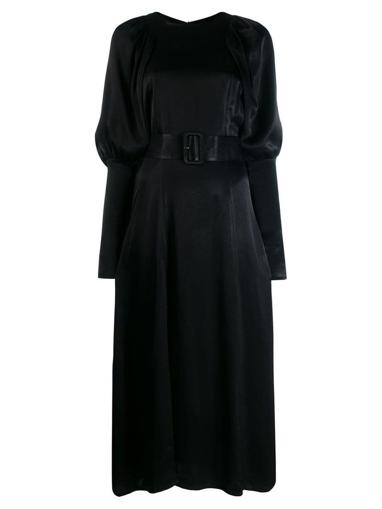 ROTATE belted midi dress - Black