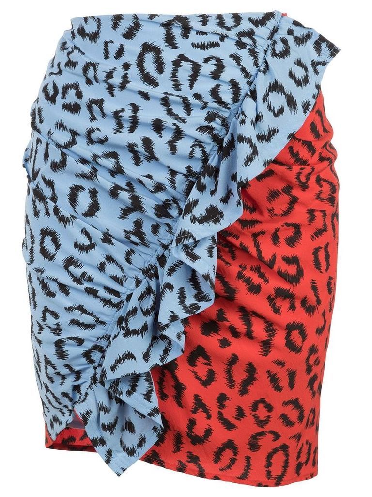 A.L.C. leopard print skirt - Red