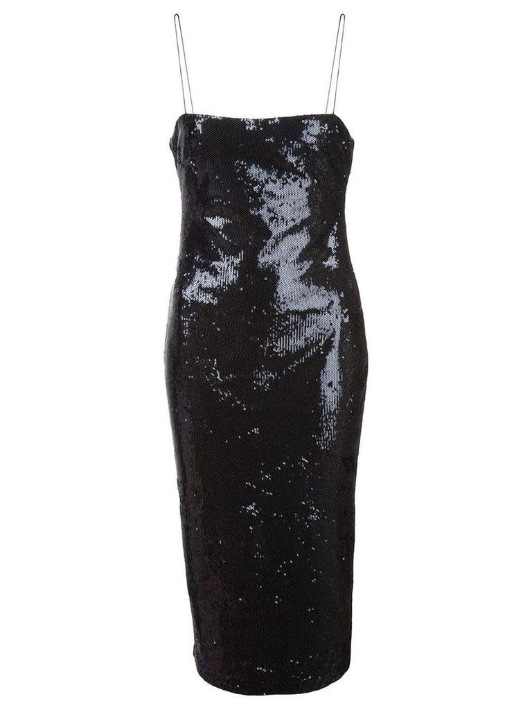 Likely sequin embellished slip dress - Black