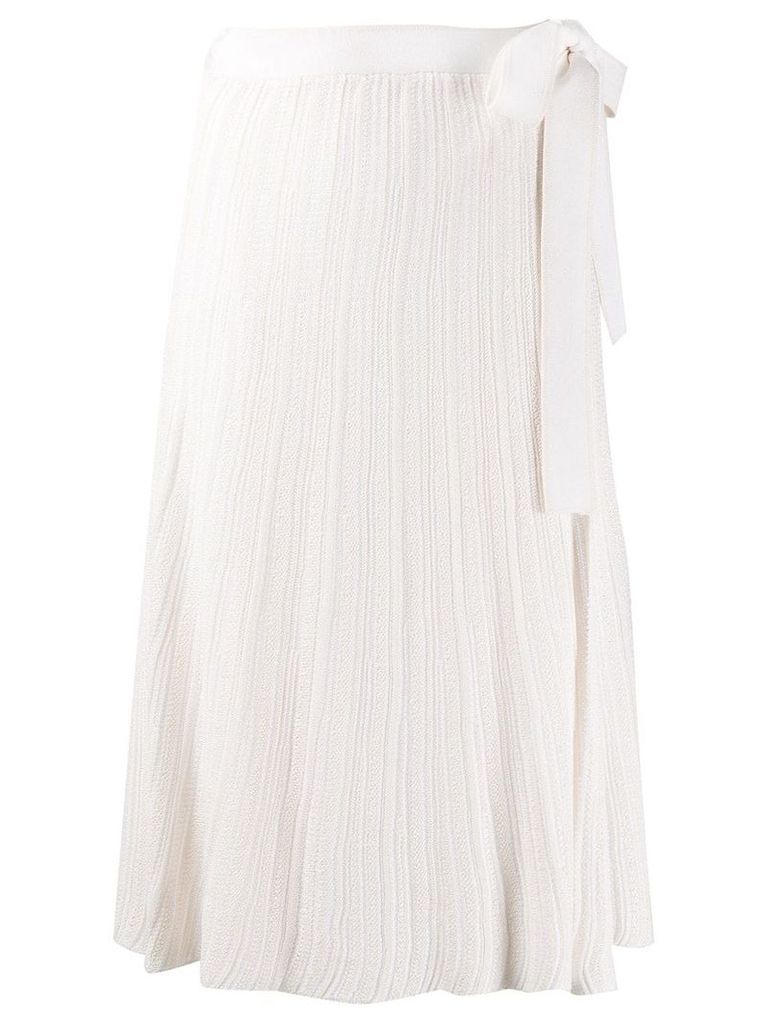 Victoria Victoria Beckham pleated knit skirt - White