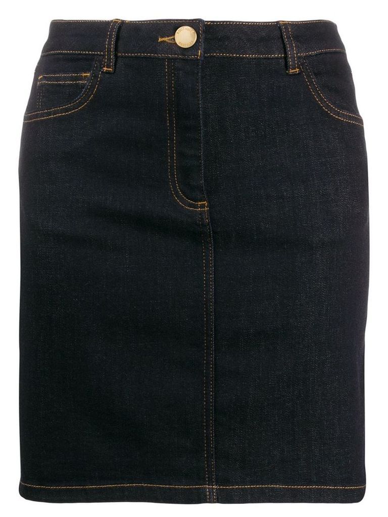Boutique Moschino fitted denim skirt - Blue
