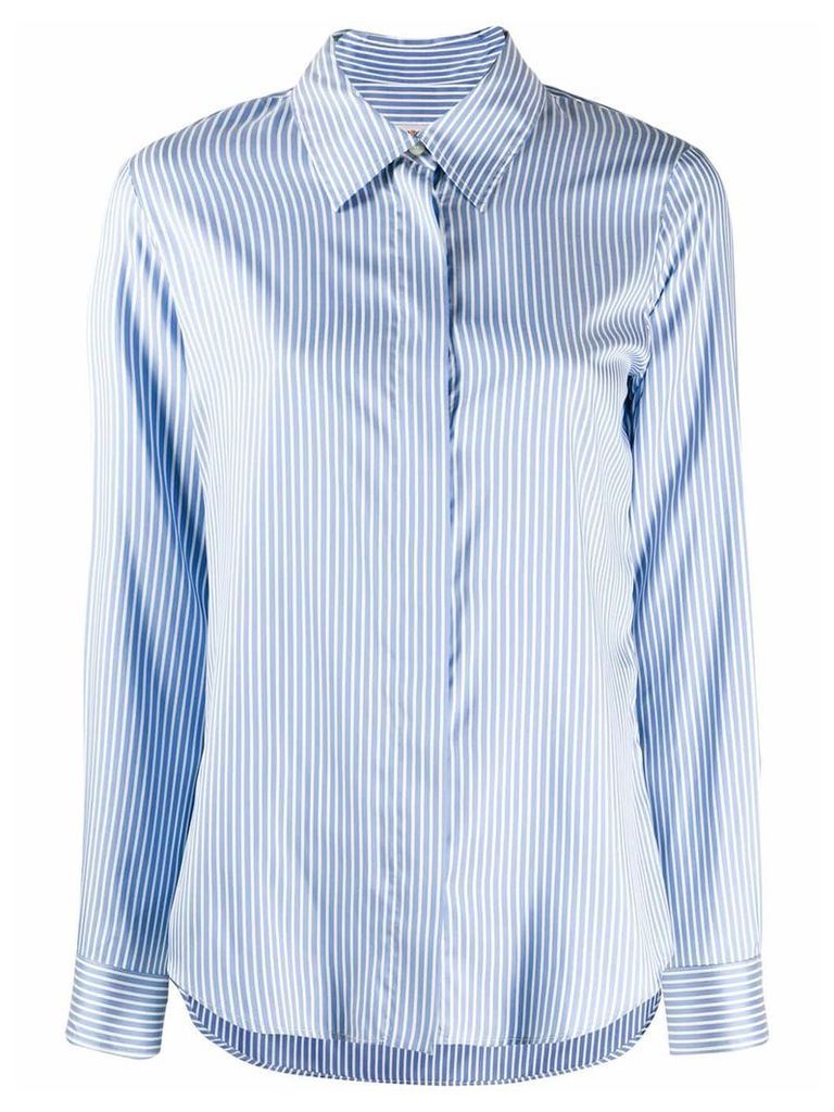 Alberto Biani striped button shirt - Blue