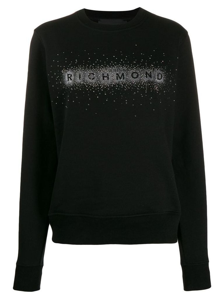 John Richmond embellished logo sweatshirt - Black