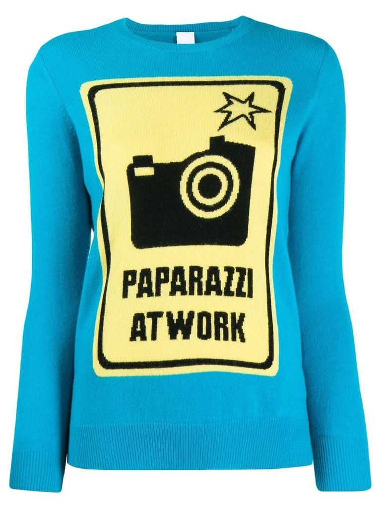 Ultràchic Paparazzi print jumper - Blue