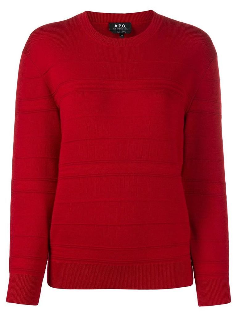 A.P.C. ribbed panel jumper - Red