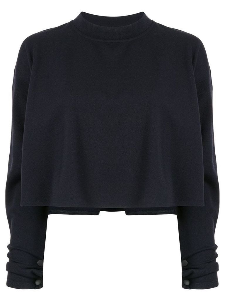 System loose-fit cropped sweatshirt - Blue