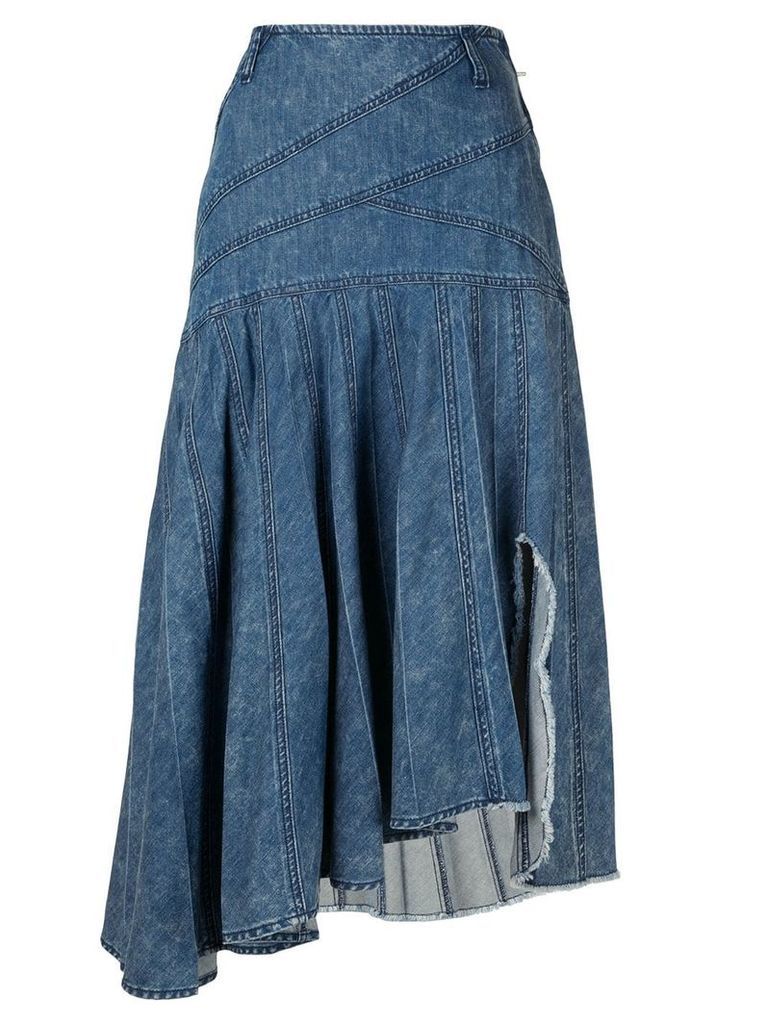 System asymmetric denim skirt - Blue