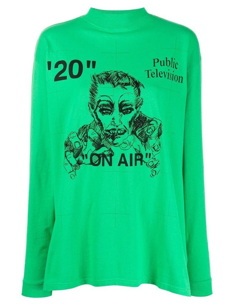 Off-White Public Television top - Green