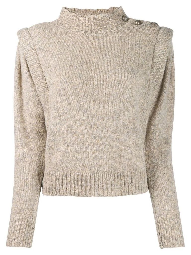 Isabel Marant Étoile Utility-style knitted jumper - NEUTRALS