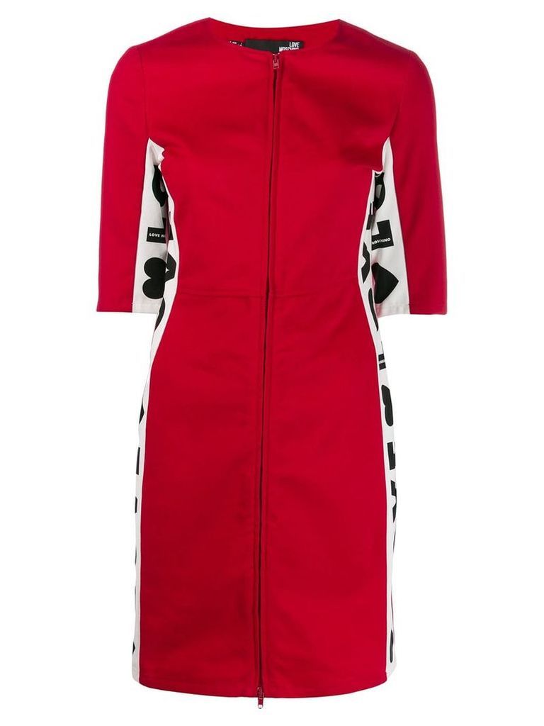 Love Moschino Love panelled dress - Red