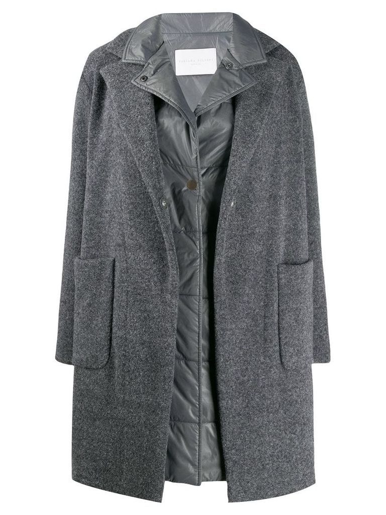 Fabiana Filippi layered midi coat - Grey