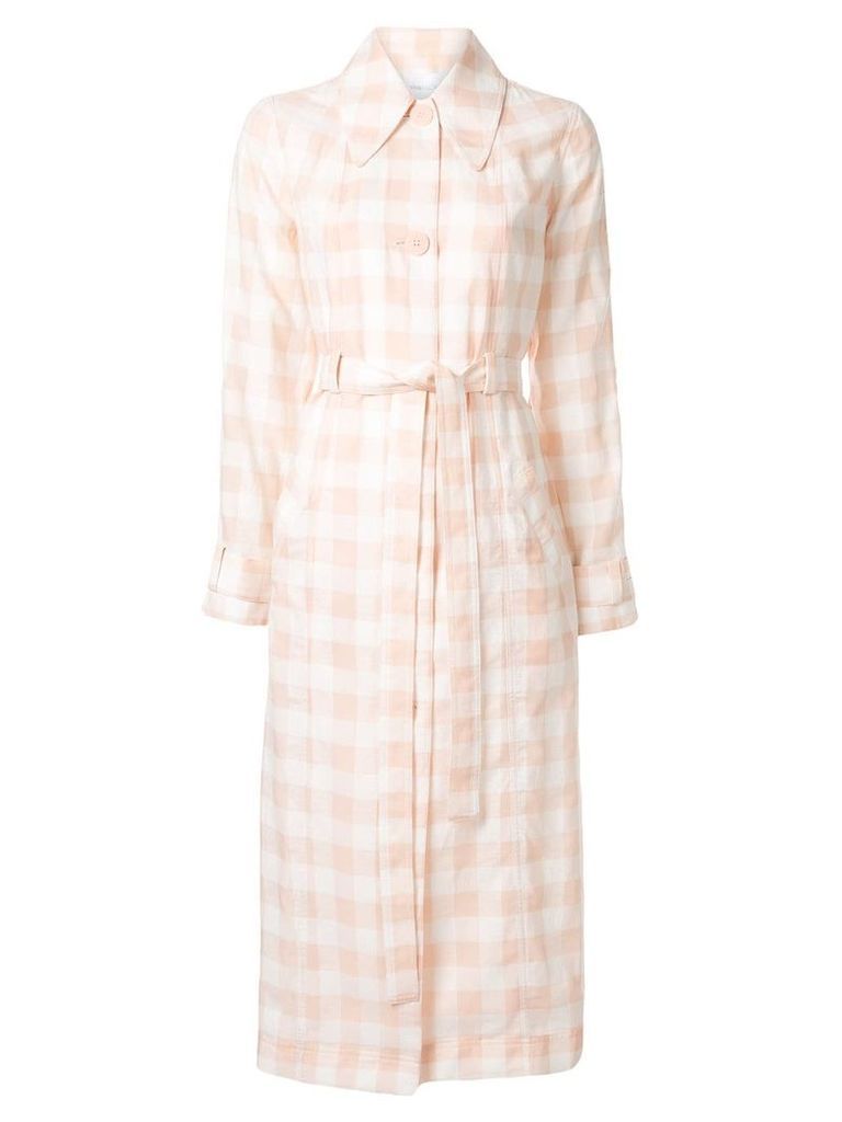Alice McCall check print trench coat - PINK
