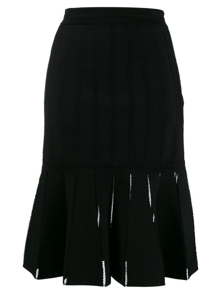 Alexander McQueen pleated midi skirt - Black