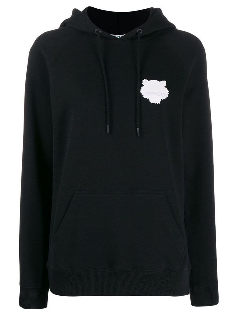 Kenzo tiger patch hoodie - Black