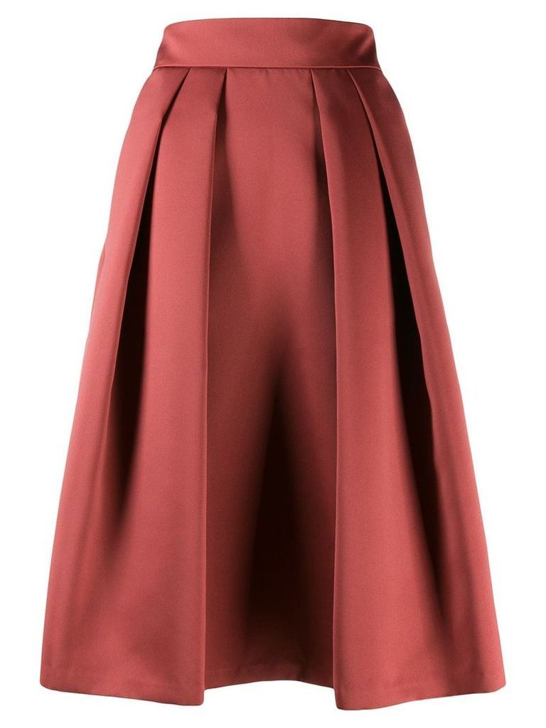 Giorgio Armani pleated midi skirt - Brown