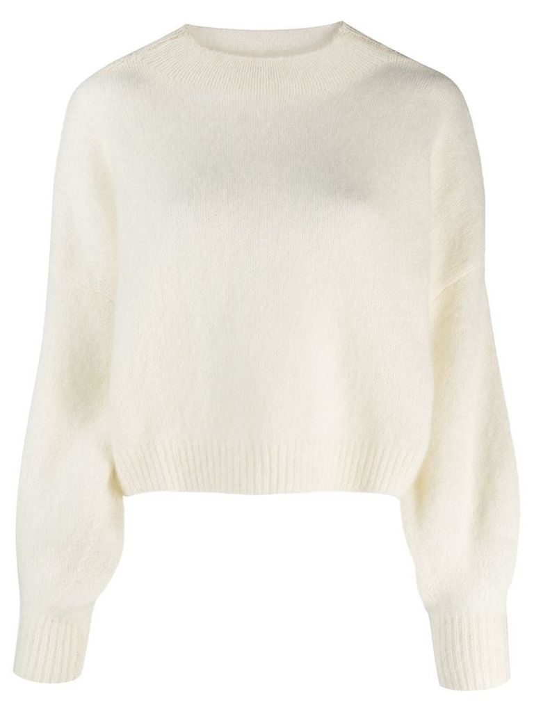 Zimmermann high neck sweater - White