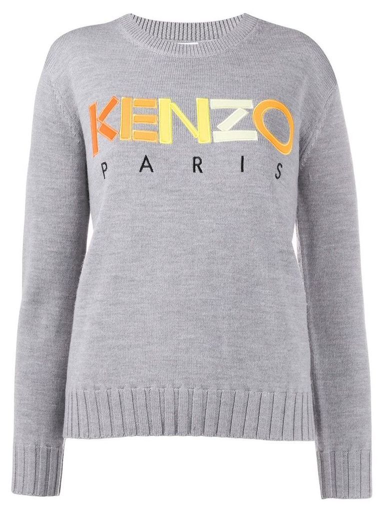 Kenzo embroidered logo sweater - Grey