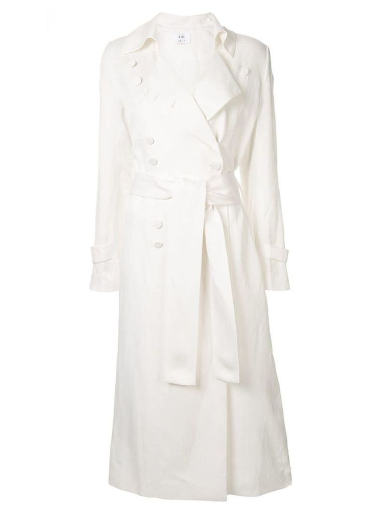 Sir. Isa double-breasted trench coat - White