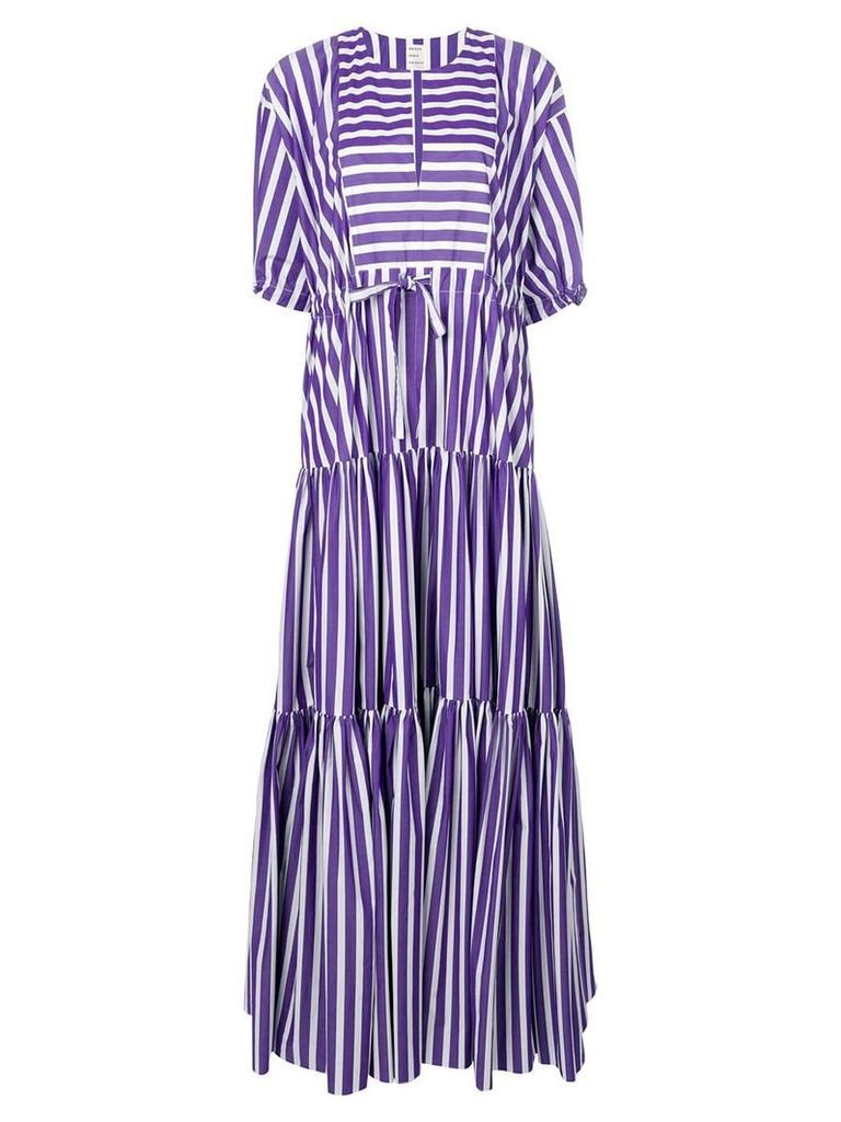 Maison Rabih Kayrouz flared striped dress - Purple