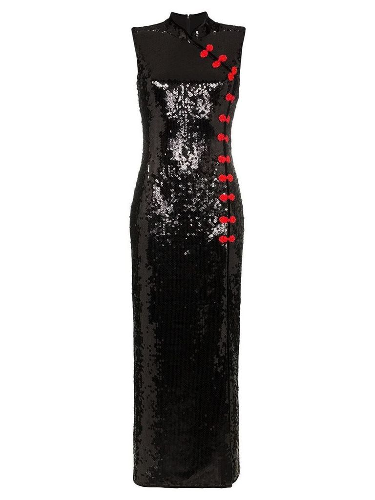 De La Vali Jean sequin embellished maxi dress - Black