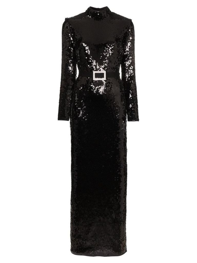 De La Vali Bugsy sequin embellished maxi dress - Black