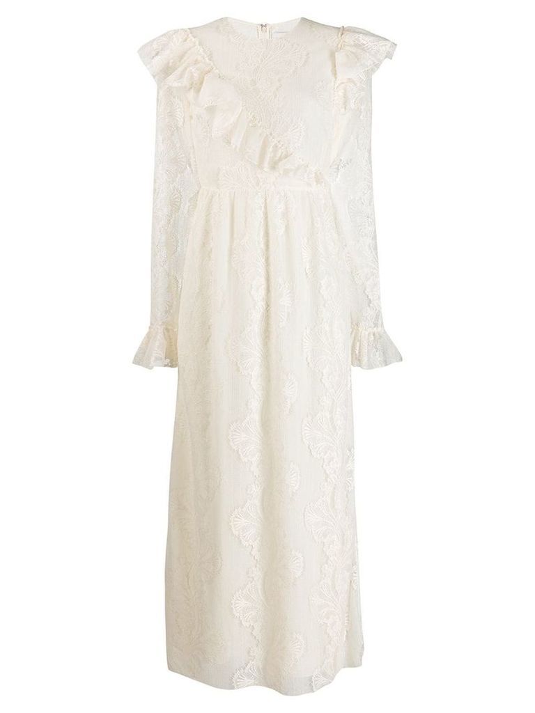 Giambattista Valli long lace dress - White