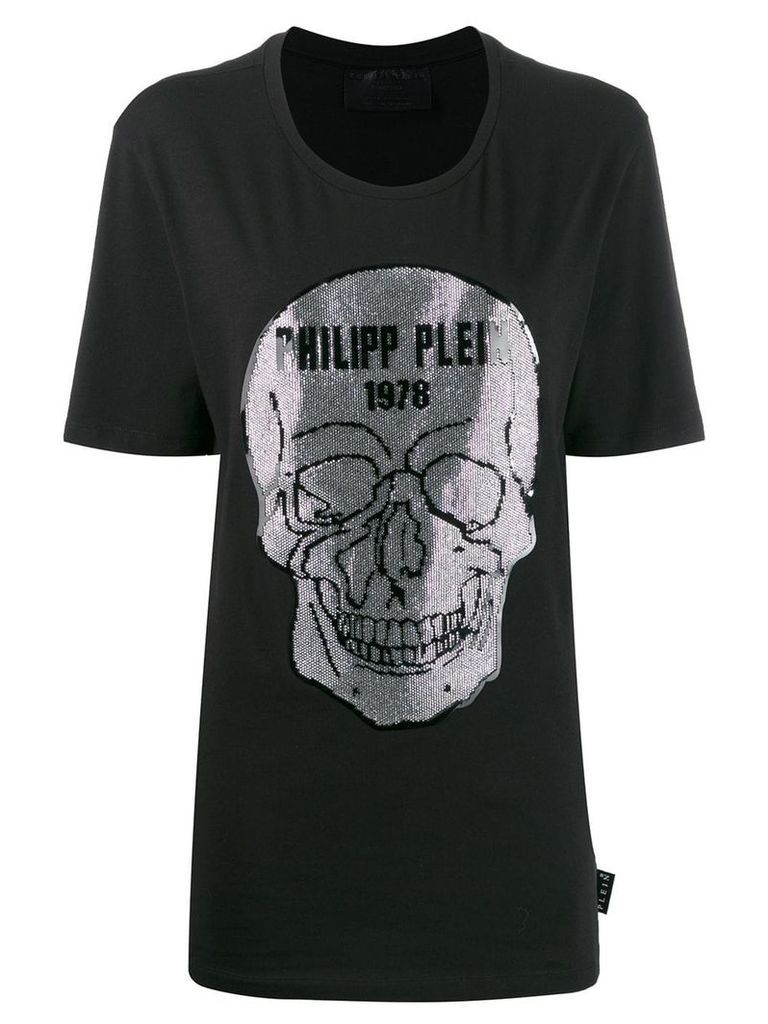 Philipp Plein crystal skull T-shirt - Black